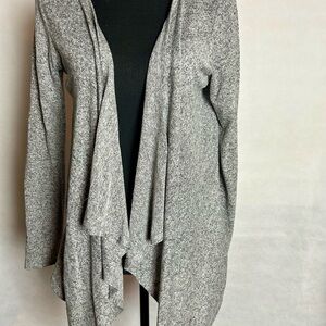 Black and White Women's Open Front Cardigan